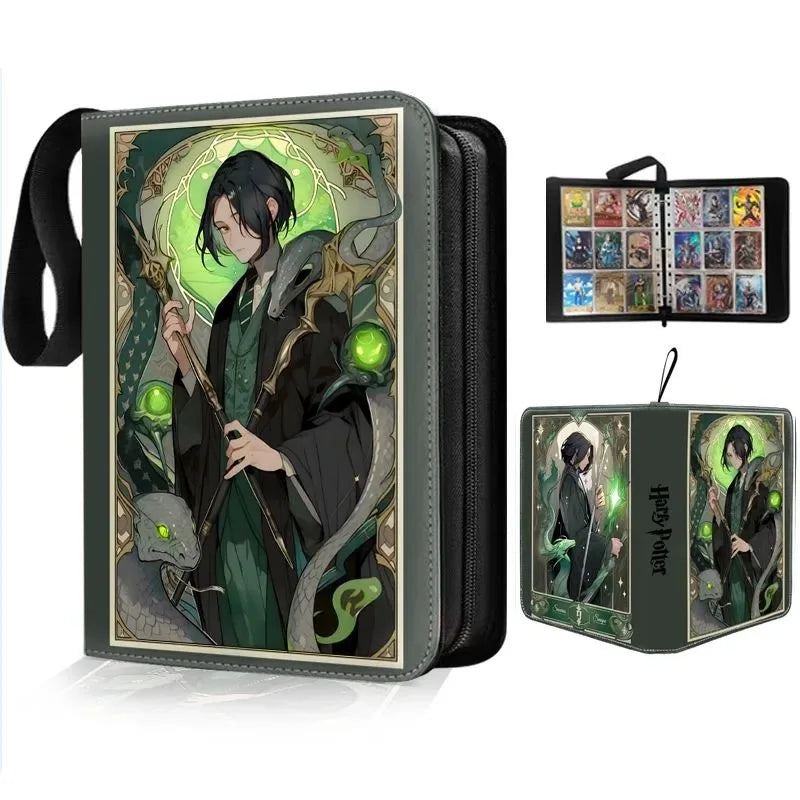 Harry Potter Card Book  Binder Album Holder Collcetion Card 900pcs Card Holder 9 Grid PU Gold Stamping Folder Toy Gift