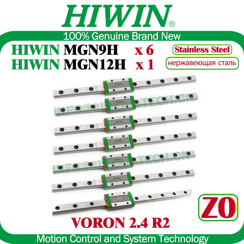 Voron 2.4 R2 HIWIN Rails 6xMGN9H 1xMGN12H Linear Rail Kit 250MM 300MM 350MM Build Stainless Steel Z0 Z1 NEW 3D Printer
