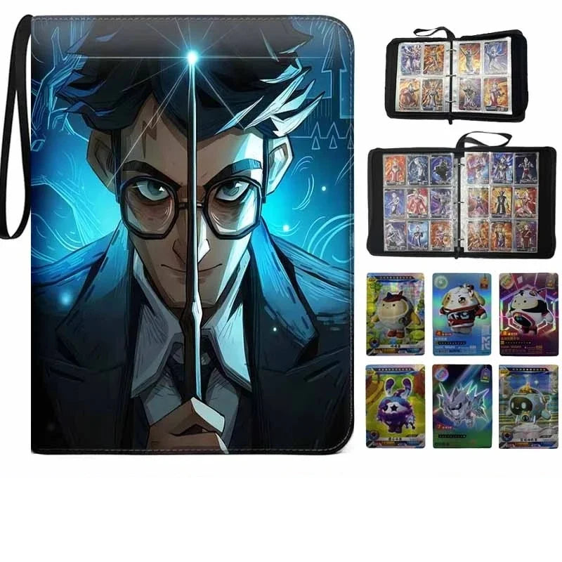 Harry Potter Card Book  Binder Album Holder Collcetion Card 900pcs Card Holder 9 Grid PU Gold Stamping Folder Toy Gift
