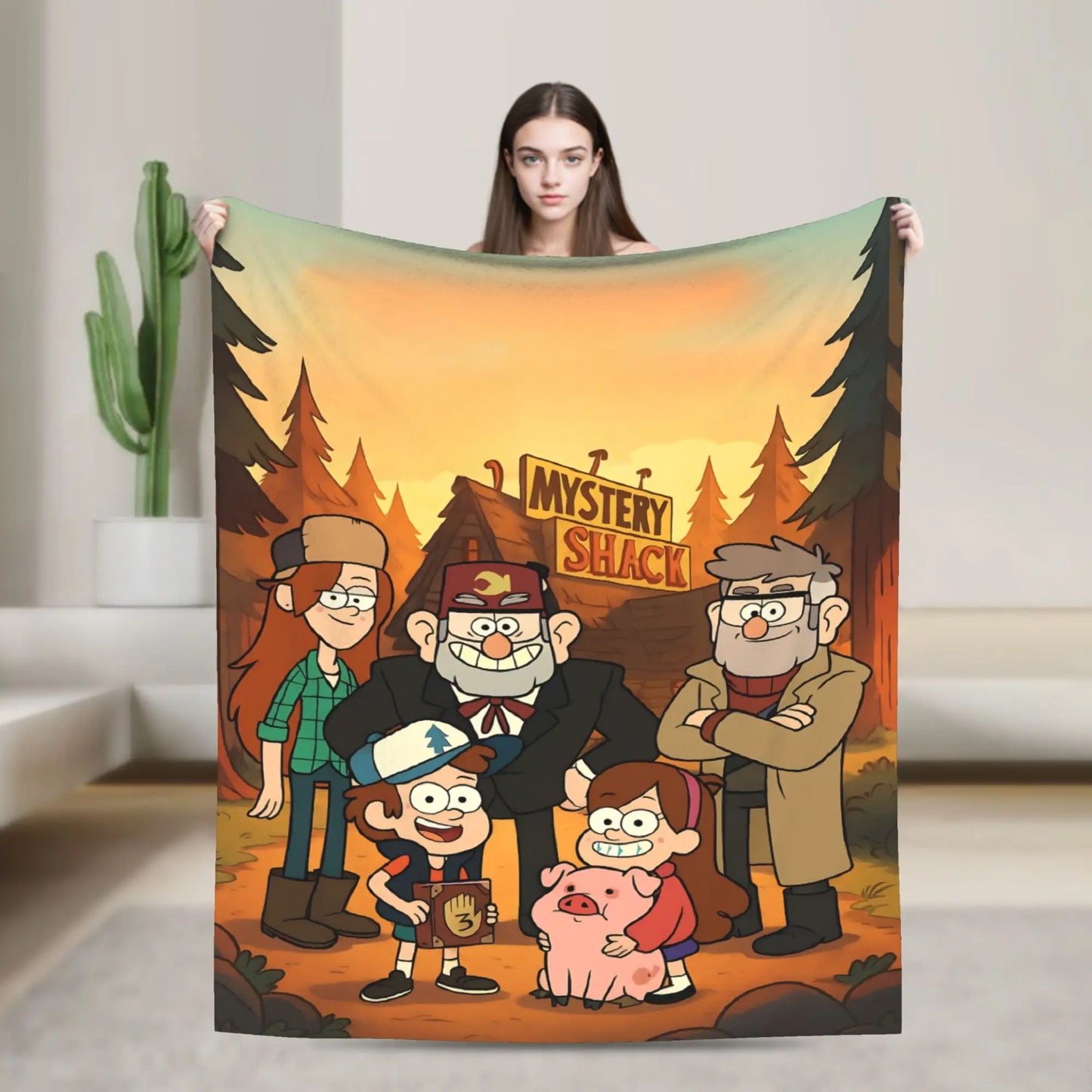 Stranger Gravity Falls Blanket  Plush Funny Warm Throw Blankets for Home Restaurant Autumn/Winter