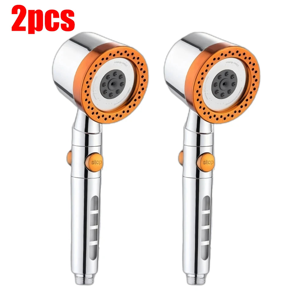 5 Modes Bathroom Shower Head Portable High Pressure Powerful Rain ShowerHead Explosion-proof and Drop-proof Universal Shower Set