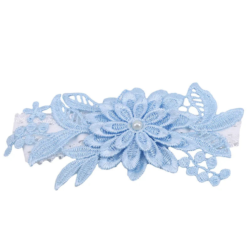 Wedding Garter Sexy Elastic Rhinestone Lace Leg Garter Belt with Ribbon Bow Suspender Thigh Harness For Bride Party Wedding Gift