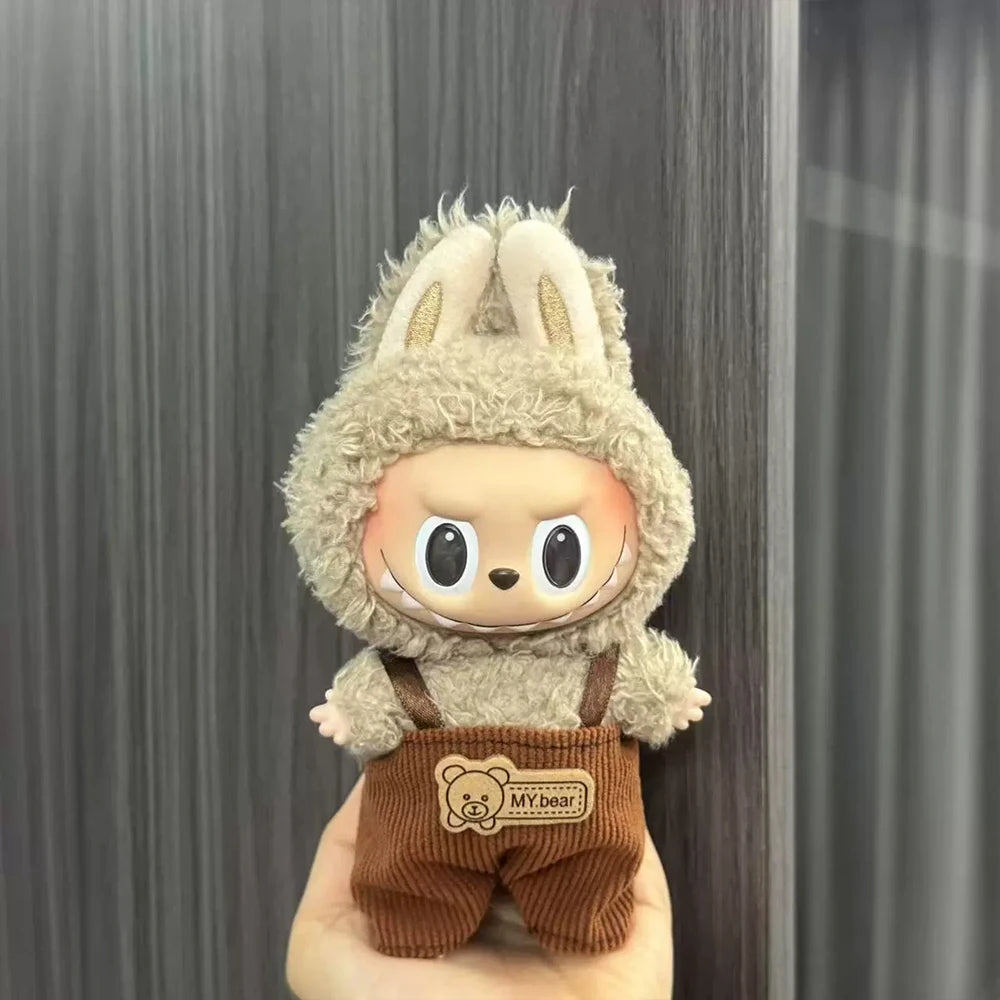 Labubu Doll Clothes Enamel Labu Cloth 17cm Doll Cute Dress-up Climbing Clothes Skirt Plush Toy Clothes